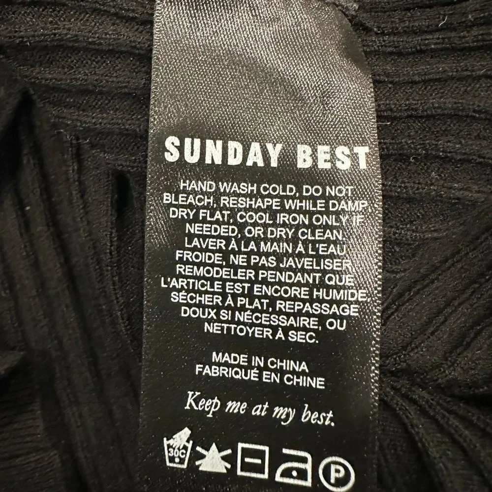 Aritzia sunday best jodie ribbed dress black